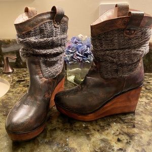 BED STU Bruges Wedge Boots BRAND NEW Condition